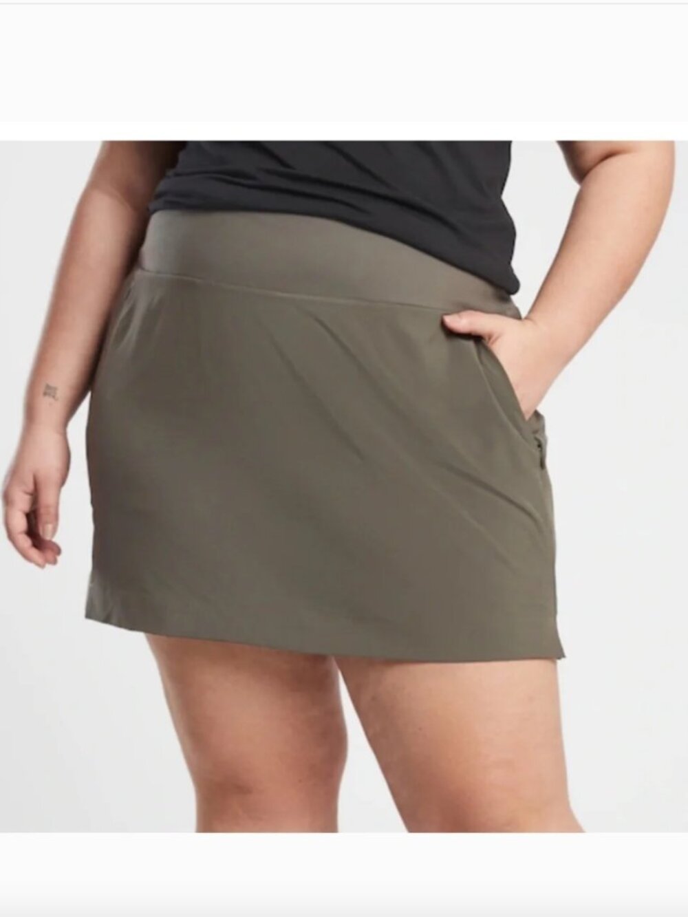NWT Athleta Soho Skort Mountain Olive Green Women's Size 26 Athletic Athleisure